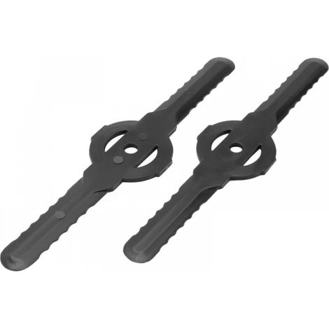 Lames de tondeuse à gazon noires 15 x 3,3 x 0,11 cm, 2 pièces, lames de tondeuse à gazon en plastique, accessoires de tondeuse à gazon sans outil