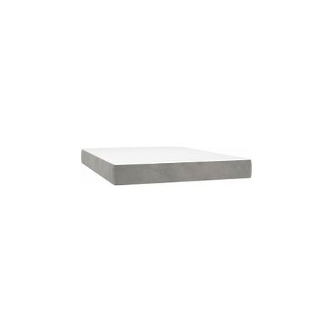 Matelas de lit à ressorts ensachés Gris clair 140x190x20 (1/5)