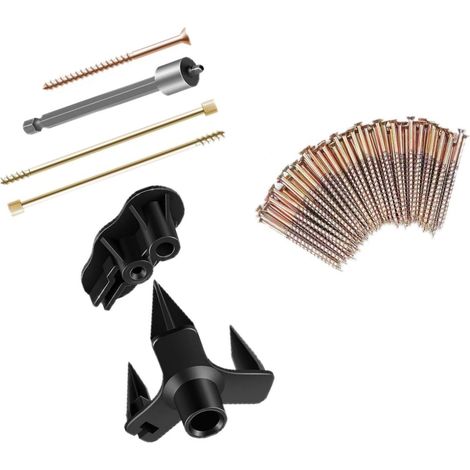 Kit de réparation de sol en bois sous le tapis, plus de fournitures de projets de menuiserie avec 5 outils et 50 vis (1/5)