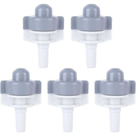Garden Nozzle Sprayer - 5pcs Gardening Spray Head Durable Irrigation Atomizing Nozzle for Agriculture Lawn Garden Gray (1/4)