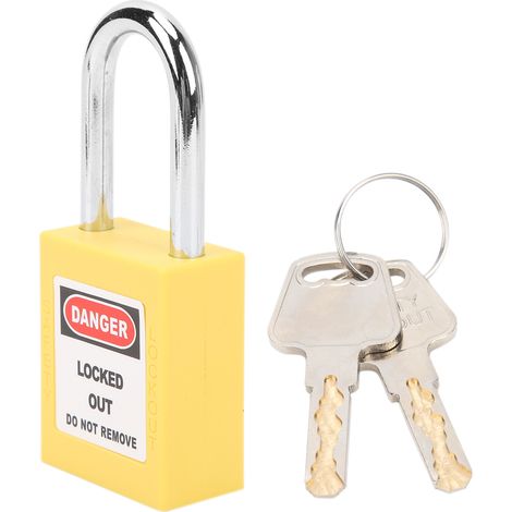 Cadenas de consignation isolé de 38 mm pour la sécurité et l'ingénierie (LOTO) dans le secteur de la fabrication de machines - Jaune (1/5)