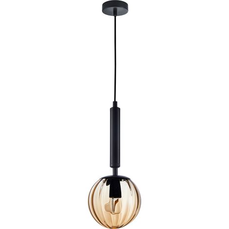 Italux Ravena lámpara colgante moderna negra PND-2324-1 BK+AMB (1/2)