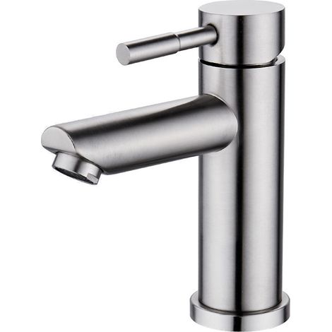 Grifo para lavabo de baño de acero inoxidable 304 - Agua caliente y fría (1/3)