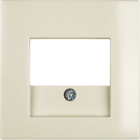 HAGER S1  PLAQUE CENTRALE PRISE TAE GLOSS BLANC (1/2)