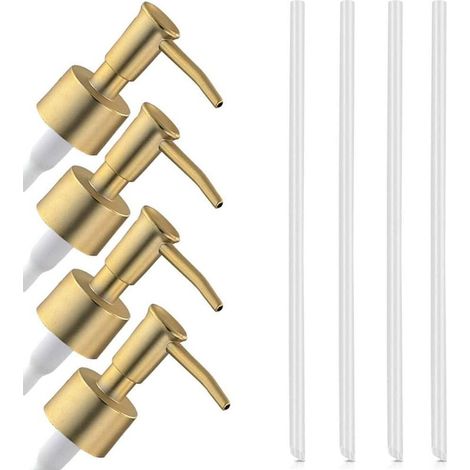 4 Pièces Pompe de Rechange, Pompe de Rechange Savon, Distributeur de Savon Pompe Tête, Pompe de Rechange pour Distributeur de Savon, pour Liquide Bouteille (1/5)