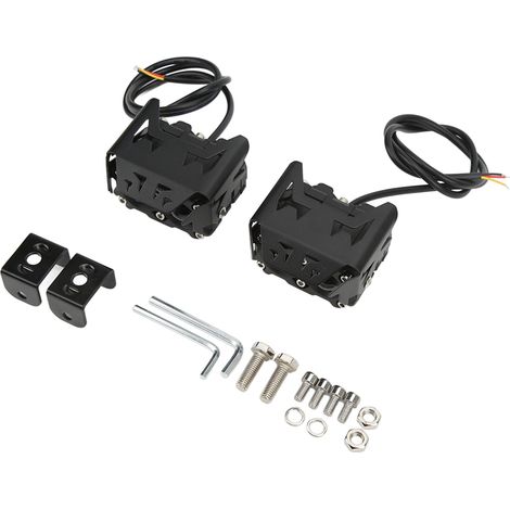 Phare de moto 12-20 V avec projecteur LED blanc, feux de position et antibrouillards ambrés, 4500 lm, étanche IP67, pour SUV et camions. (1/5)