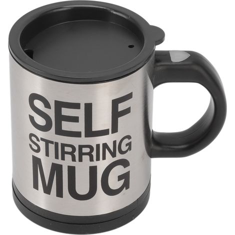 400 ml elektrischer Selbstumrührbecher, automatischer Kaffeemixer, Schwarz (1/5)