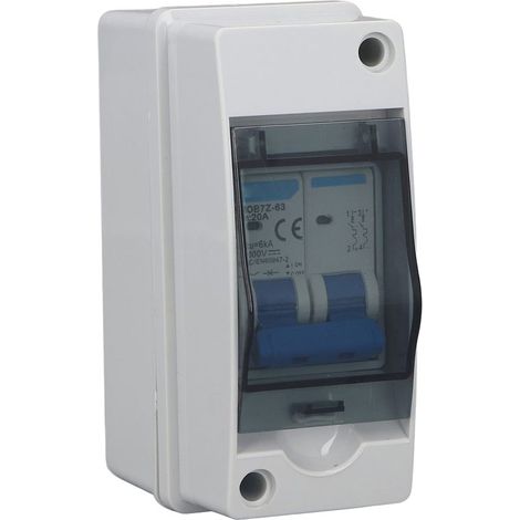 MCB 1000V DC 20A Leitungsschutzschalter für wasserdichte PV-Kombinationsbox mit Trennschalter und Verteilerkasten (1/5)