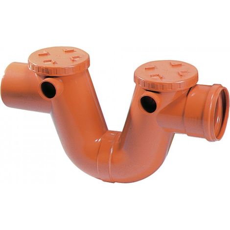 Siphon de douche avec registre M/H – Diamètre Ø110 mm – PVC autonettoyant pour évacuation haute performance – Installation dans regards – Jimten
