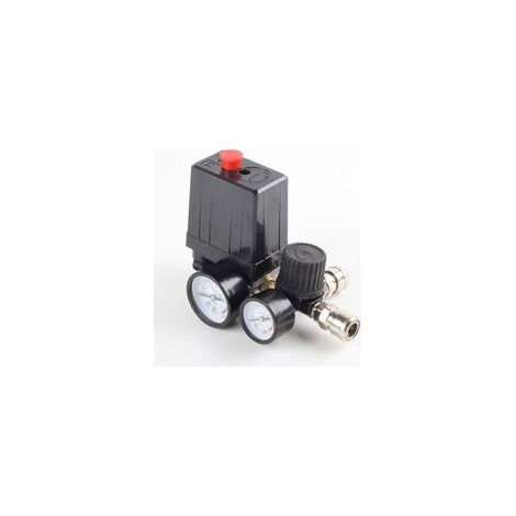 Jauge de régulateur de pression pour compresseur d'air 220V – Plage 0-180 psi – Débit 3000L/min – Installation facile dans tous environnements (1/4)