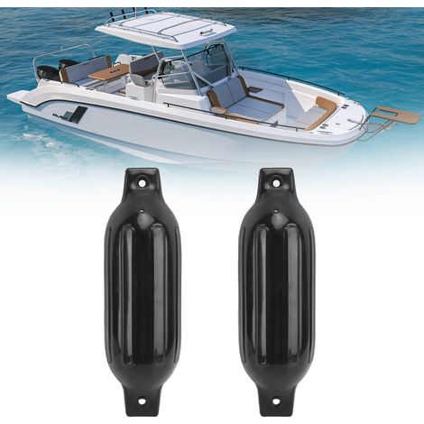 Deux pare-battages en nylon noir, 4,516 pouces, pare-battages marins adaptés aux yachts, aux bateaux de pêche et aux embarcations pneumatiques (livrés sans gaz). (1/5)