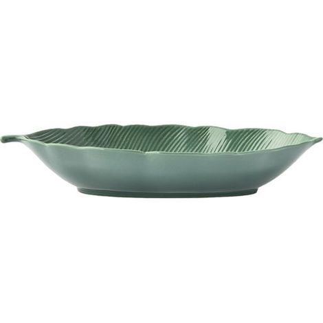 Plat Creux En Porcelaine 30x13 Cm Tropical Leaves Green - Pozzi Milano Spa (1/2)