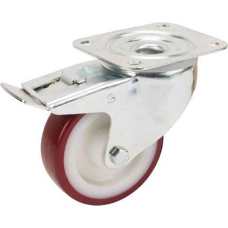 Roulettes pivotantes à bandage en polyuréthane TENTE 3477UAR080P62 (1/2)