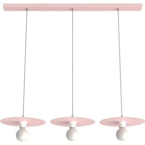 LUMICOM  NINA BINARIO Sospensione, 3XE27, max 42W, metallo, rosa, D.30cm (1/3)