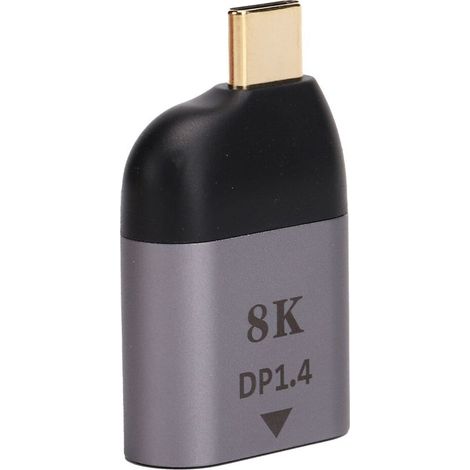 Adaptateur Mini DisplayPort vers USB Type-C, câble à ressort durable, prend en charge le transfert de données en résolution haute définition 8K, portable, de haute qualité, largement applicable, avec (1/4)