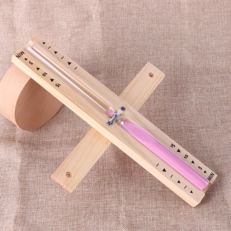 Sablier de sauna 15 minutes - Sablier rotatif en bois avec sable blanc, résistant à la chaleur, idéal pour sauna et spa - poudre (1/5)