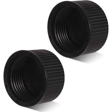 Bouchon de vidange pour filtre à sable, 2 pièces, avec 2 joints d'étanchéité, en plastique, pour filtre de piscine Hayward, spa (noir) (1/5)