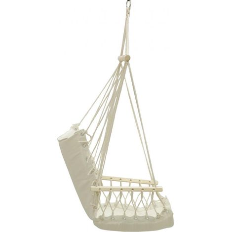 Fauteuil hamac en coton et bois (1/5)