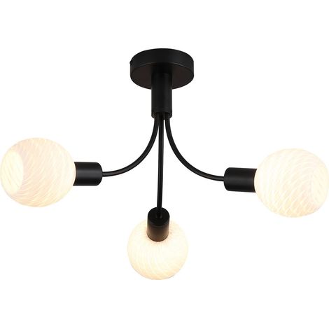 Plafonnier Nova noir 3 lumières - 54713-3BK (1/5)