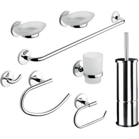 SET ACCESSORI BAGNO 8 PEZZI SERIE OTTO/ONE