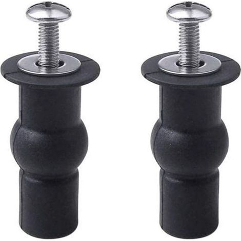YMYNY 2pcs Toilet Seat Hinge Fixings, Blind Hinges, Mounting Hole, Expandable Rubber Screw, Fits All Toilets (14mm)