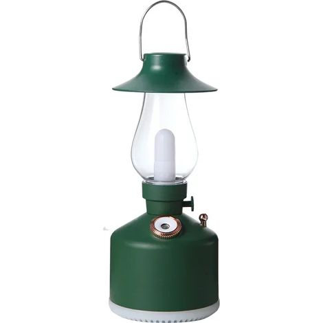 Humidificateur d'air sans fil (vert) avec diffuseur d'arômes, huile essentielle rechargeable et lumière à 7 couleurs (1/5)