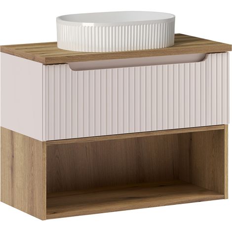 Mobile bagno con lavabo Riva cachemire 80cm