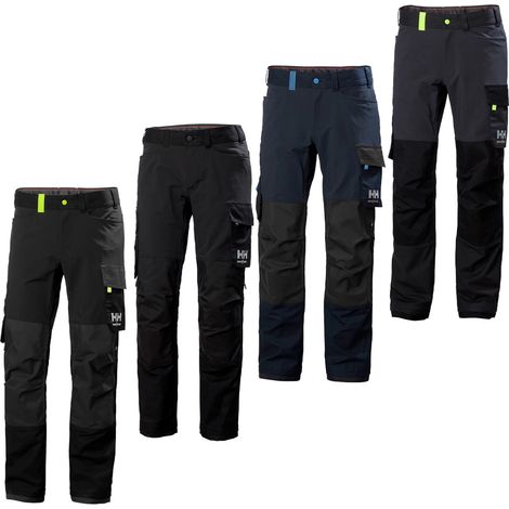 Helly Hansen – Pantalon de travail Oxford 4X – Taille 52 – Tissu polyamide/élasthanne – Renforts genoux et entrejambe – Lavable en machine jusqu'à 40°C