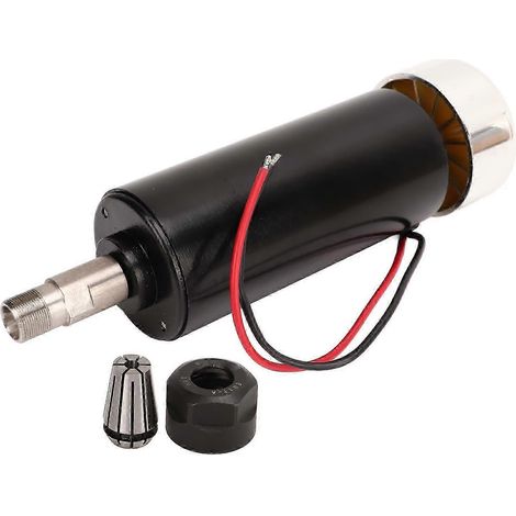 500-W-48-V-DC-CNC-Motor (52 mm) mit ER11-Spannzange, luftgekühlt, 12.000 U/min, 600 mNm Drehmoment, zum Fräsen und Gravieren, schwarz, Spannfutter (1/5)