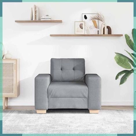 4105058 Fauteuil Gris clair 100x78x80 cm Tissu (1/5)