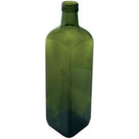 48PZ BOTTIGLIA MARASCA VETRO QUADRA OLIO capacit lt0,25 vetro verde tappo