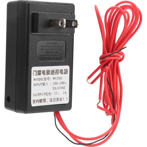Alimentation sans fil 12 V 2 A avec Stabilivolt pour télécommande, serrure électrique, prise US 100-240 V (1/5)