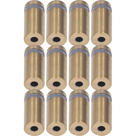 Lot de 12 vis d'entretoise en acier inoxydable pour panneaux publicitaires muraux, fixations pour acrylique 12 x 25 mm (1/5)