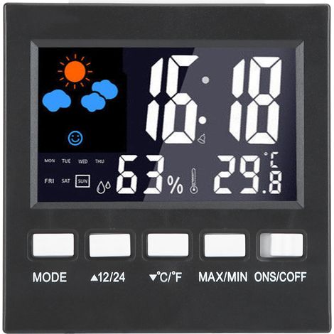 Thermomètre numérique intérieur hygromètre testeur humidité température air avec capteur précis (1/5)