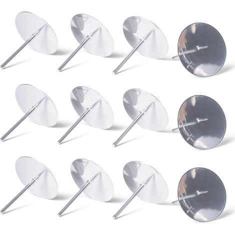 12x Novaliv Kerzenständer Kerzenpick, Kerzenpin, Kerzenhalter, 12x Mit Dorn 8 cm Silber (1/5)