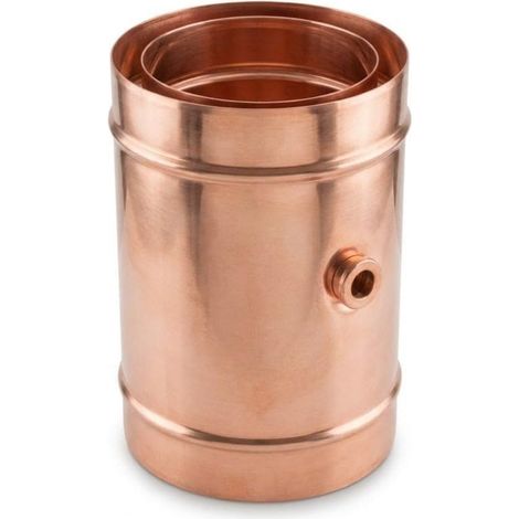 Maka Modulo Prelievo Fumi Canna Fumaria Doppia Parete Aria Inox Rame Ø 130 mm (esterno 180) (1/5)