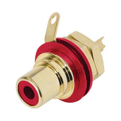 Rean - Supporto Phono (RCA) - Contatti Dorati - Rosso