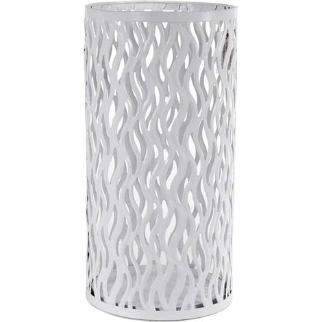 PORTAOMBRELLI IN METALLO TRAFORATO 24 X H48 CM COLORE BIANCO (1/4)