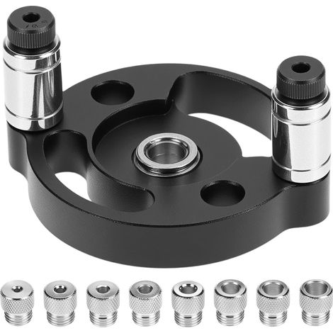 Guide de perçage pour travail du bois,localisateur de guide de perçage en aluminium avec bagues de perçage 3/4/5/6/7/8/9/10mm (1/5)