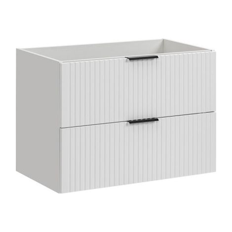 Meuble sous vasque en bois Georgia White - H 57 x l 80 x P 46 cm - Livraison gratuite (1/4)