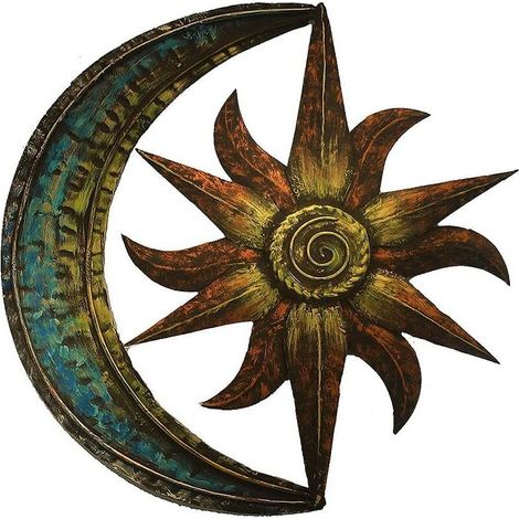 Metal Wall Art, Creative Wall Hanging Decoration for Garden, Vintage Decor Wall Art and Living Room Bedroom (Type 1) (1/5)