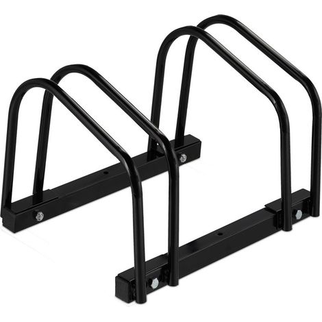 1 Ratelier vélo métal, fixation sol, acier galvanisé, 2 vélos, garage (1/5)