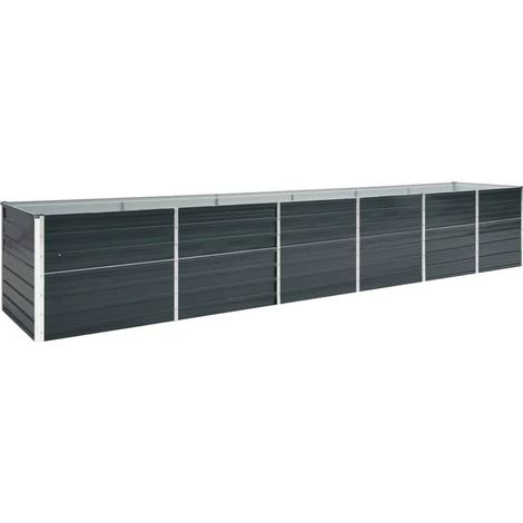 Maison Exclusive - Arriate de jardín de acero galvanizado antraci (1/5)