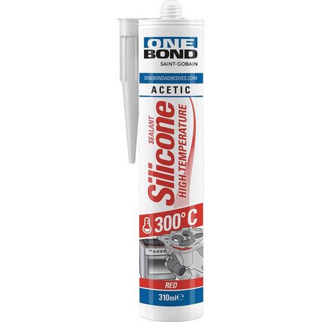 SILICONE ACETICO ALTA TEMPERATURA 'HIGH TEMPERATURE' rosso ml 310