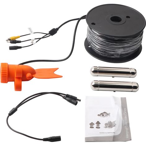 Caméra sous-marine HD 12V 24LED 1000TVL, vision nocturne couleur, détecteur de poissons avec câble 50m (1/5)