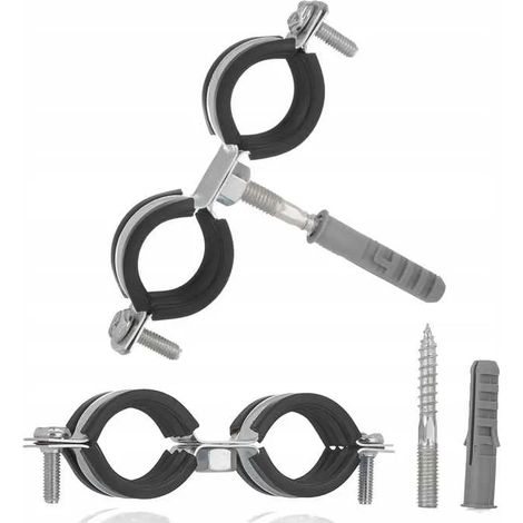 Metallschelle mit Gummi für Doppelrohre 3/4" 26-30mm