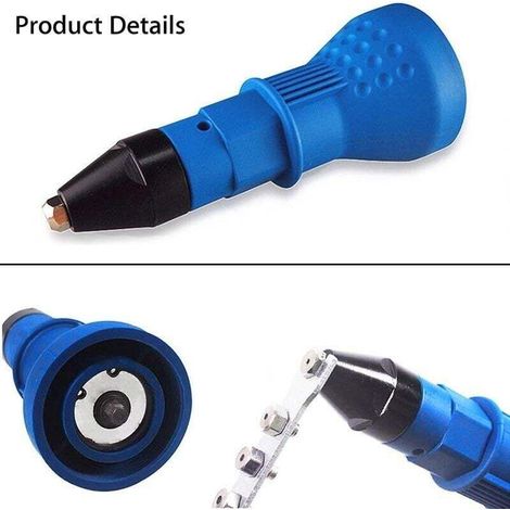 Rivettatrice elettrica, rivettatrice elettrica per dadi a rivetto, adattatore per trapano rivettatore a batteria A (1/3)