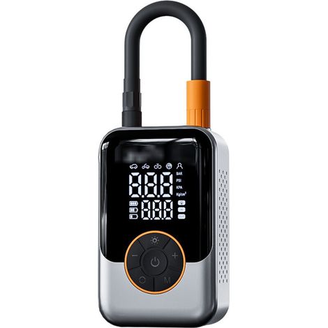 8000mAh Gonfleur Pneus Voiture, Compresseur à Air Portatif, 150 PSI Pompe a Velo, Gonfleur Électrique avec Écran LED et Torche LED, Charge Type-C, Compresseur Voiture pour Vélo, Voiture, Moto