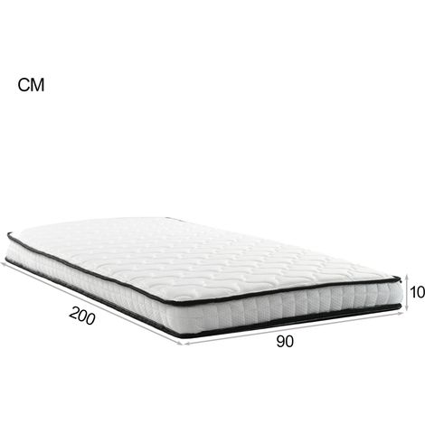 Matelas à ressorts ensachés, dimensions 90x200 cm, épaisseur 10 cm, fermeté H3, modules ergonomiques soutenant le dos matelas enroulé. (1/5)