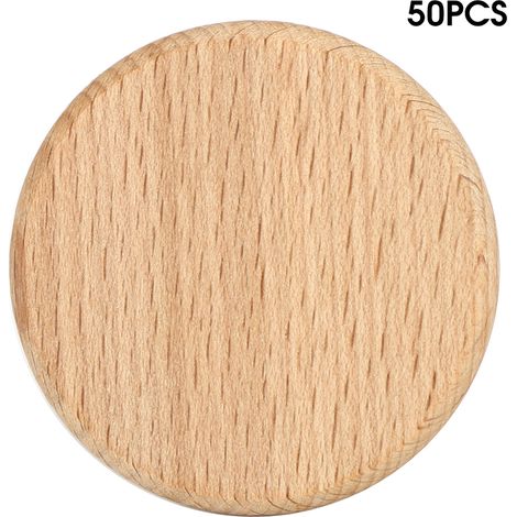 Lot de 50 Rondelles en Hêtre Brut sans Trou, Pièces en Bois pour Déco DIY, Accessoires Artisanaux (6 cm) (1/5)
